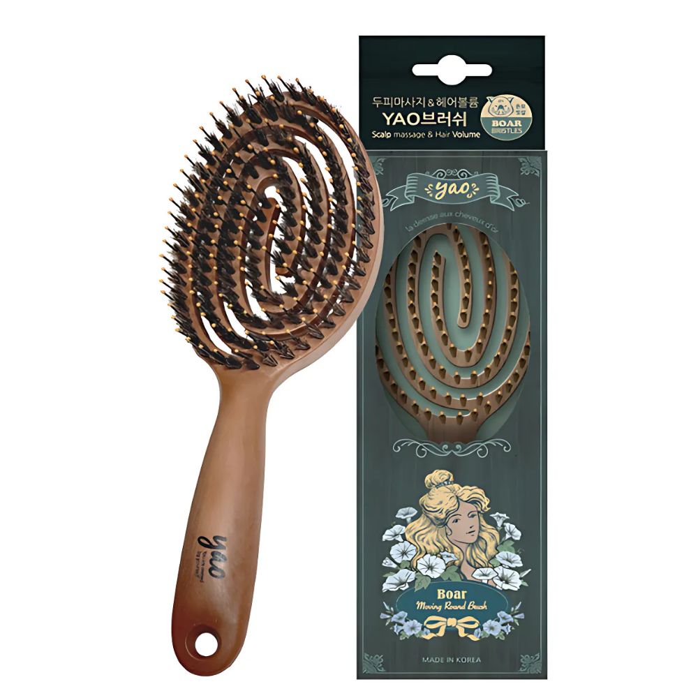  Ideal for creating volume, curls, and waves, the yaoRound Boar Hair Brush works well with blow-drying, helping to shape and lift your hair for a polished look.