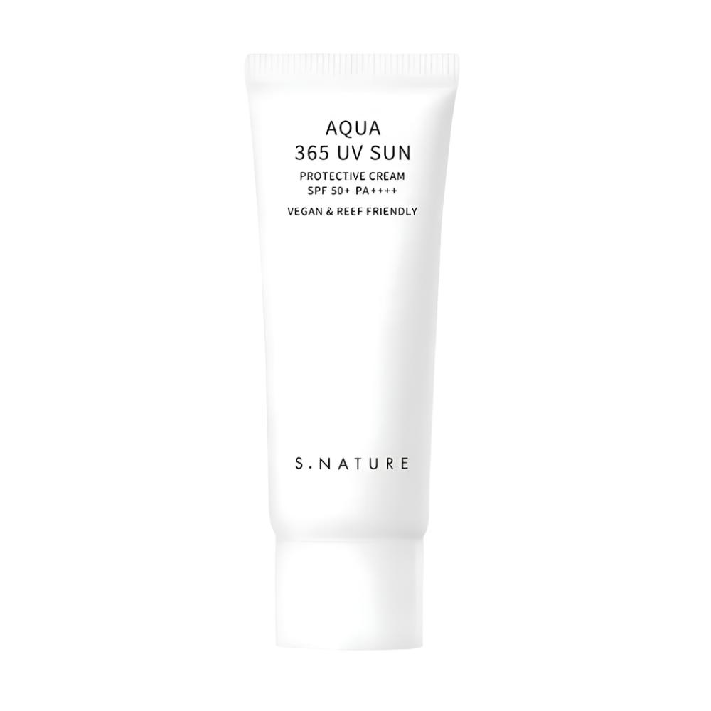 Shield your skin with the S.NATURE Aqua 365 UV Sun Protective Cream, offering powerful SPF50+ PA++++ protection in a lightweight, hydrating formula. 