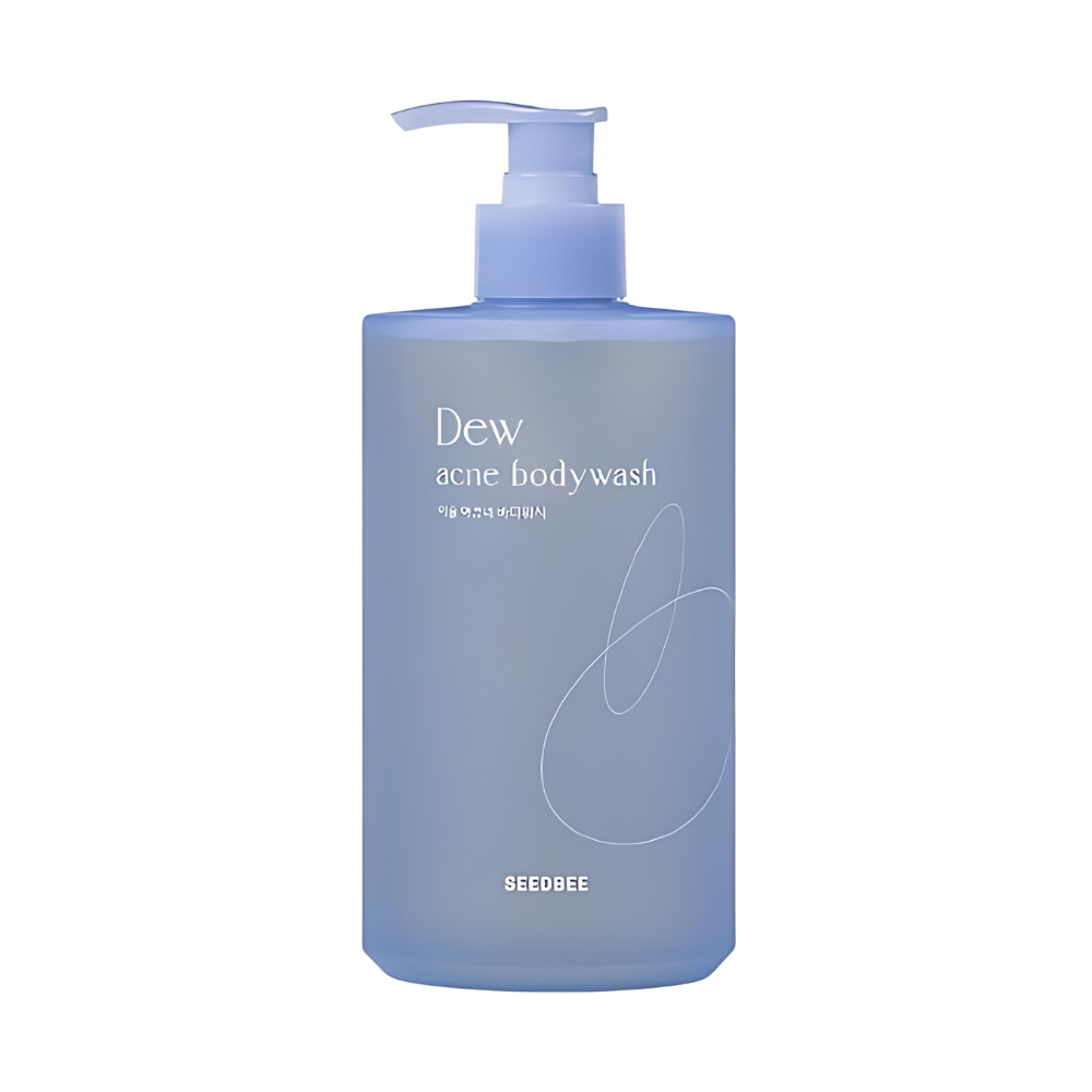 SEEDBEE Dew Acne Body Wash 500ml bottle, designed to help clear acne and nourish the skin with a refreshing formula.