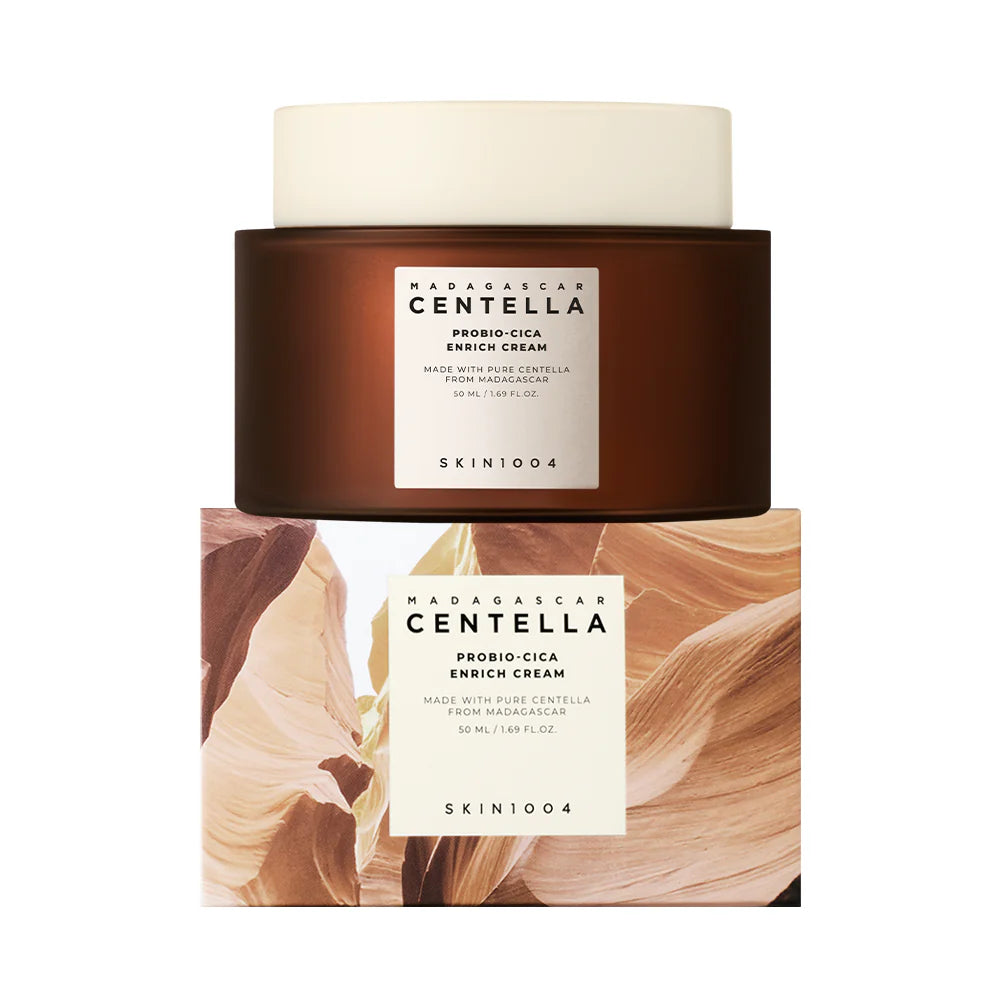 SKIN1004 Madagascar Centella Probio-Cica Enrich Cream 50ml - Nourishing cream with centella asiatica extract.