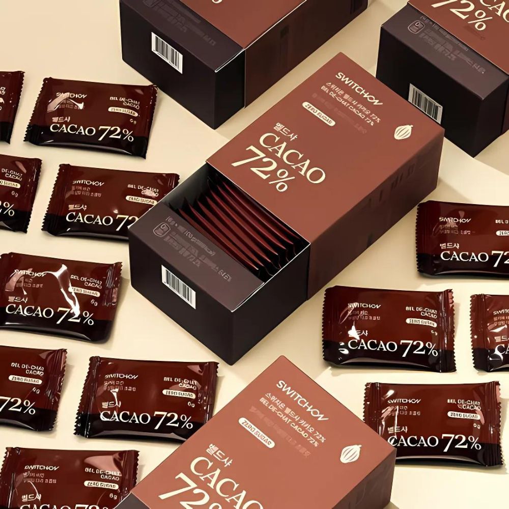 Elevate your chocolate experience with the indulgent taste of SWITCHON Belgium Bel De-Chat Cacao 72%