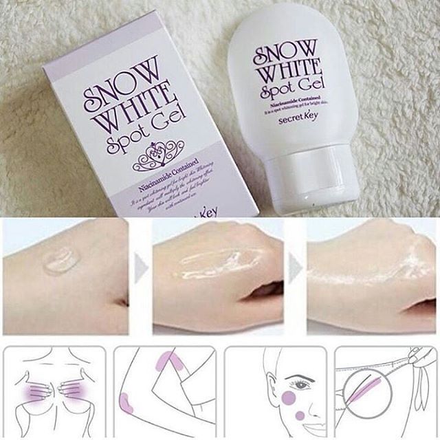 Secret Key Snow White Spot Gel 65ml: This gel effectively reduces dark spots, promoting a brighter, more luminous complexion.