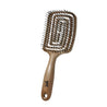 The yao Wood-like Square Sensitive Hair Brush is designed to provide a gentle, scalp-friendly brushing experience, ideal for those with sensitive scalps or fragile hair. 