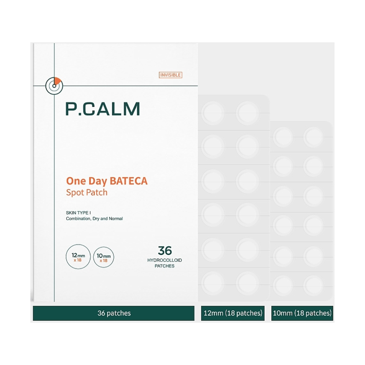 P.CALM One Day BATECA Spot Patch (2*18ea) - DODOSKIN