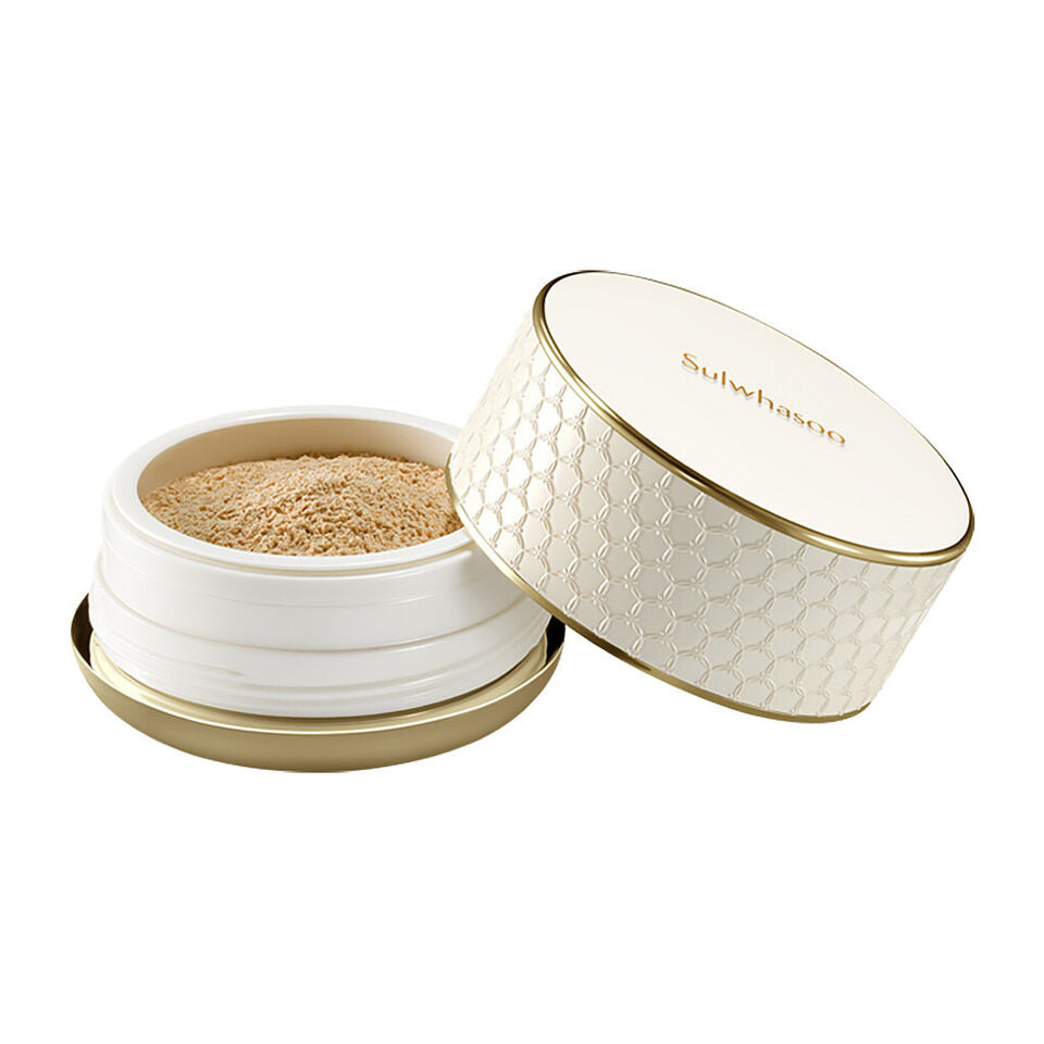 White compact with gold trim, Sulwhasoo Perfecting Powder 20g NEW