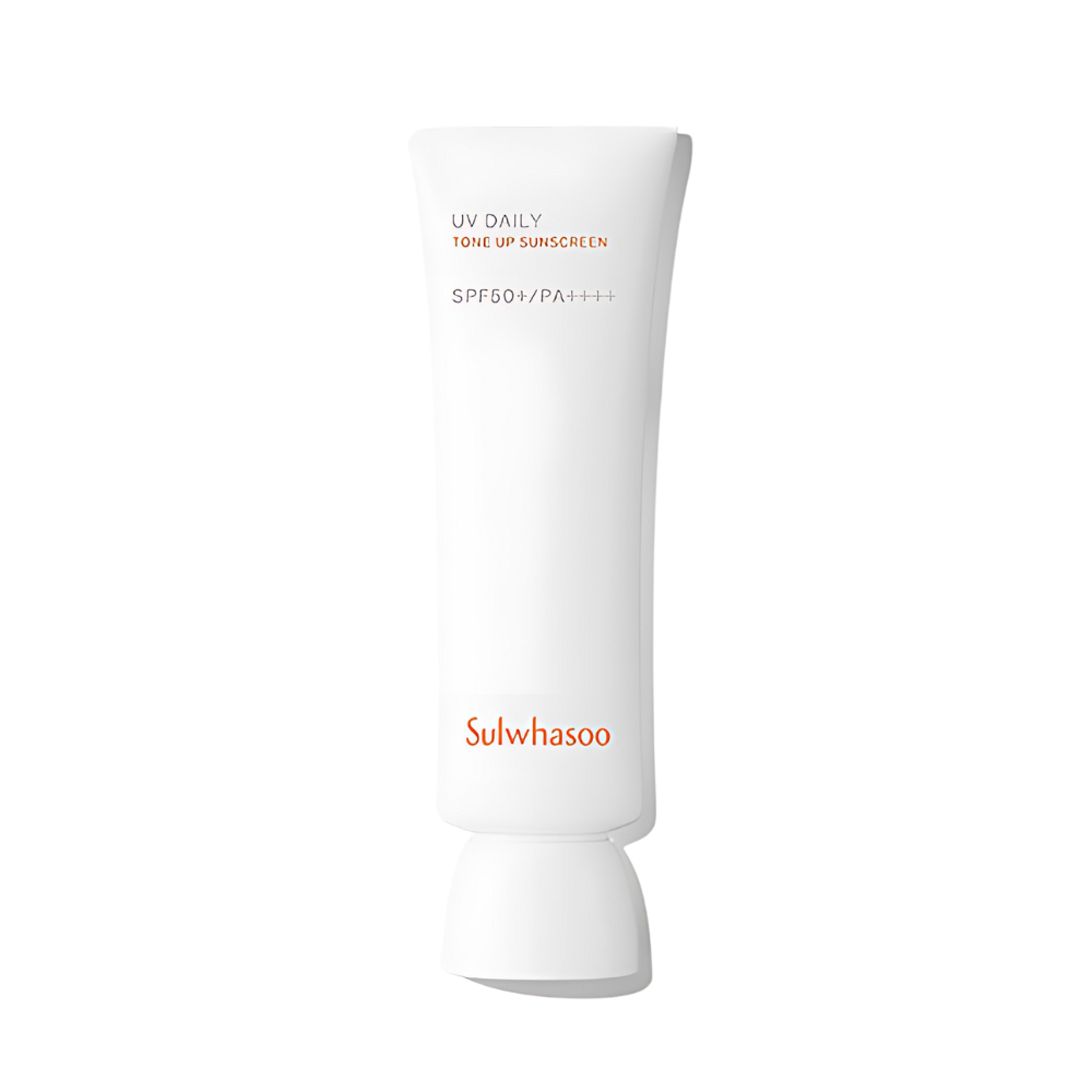 Sulwhasoo UV Daily Tone Up Sunscreen, 50ml, offers SPF50+ PA++++ protection while enhancing skin tone and texture.