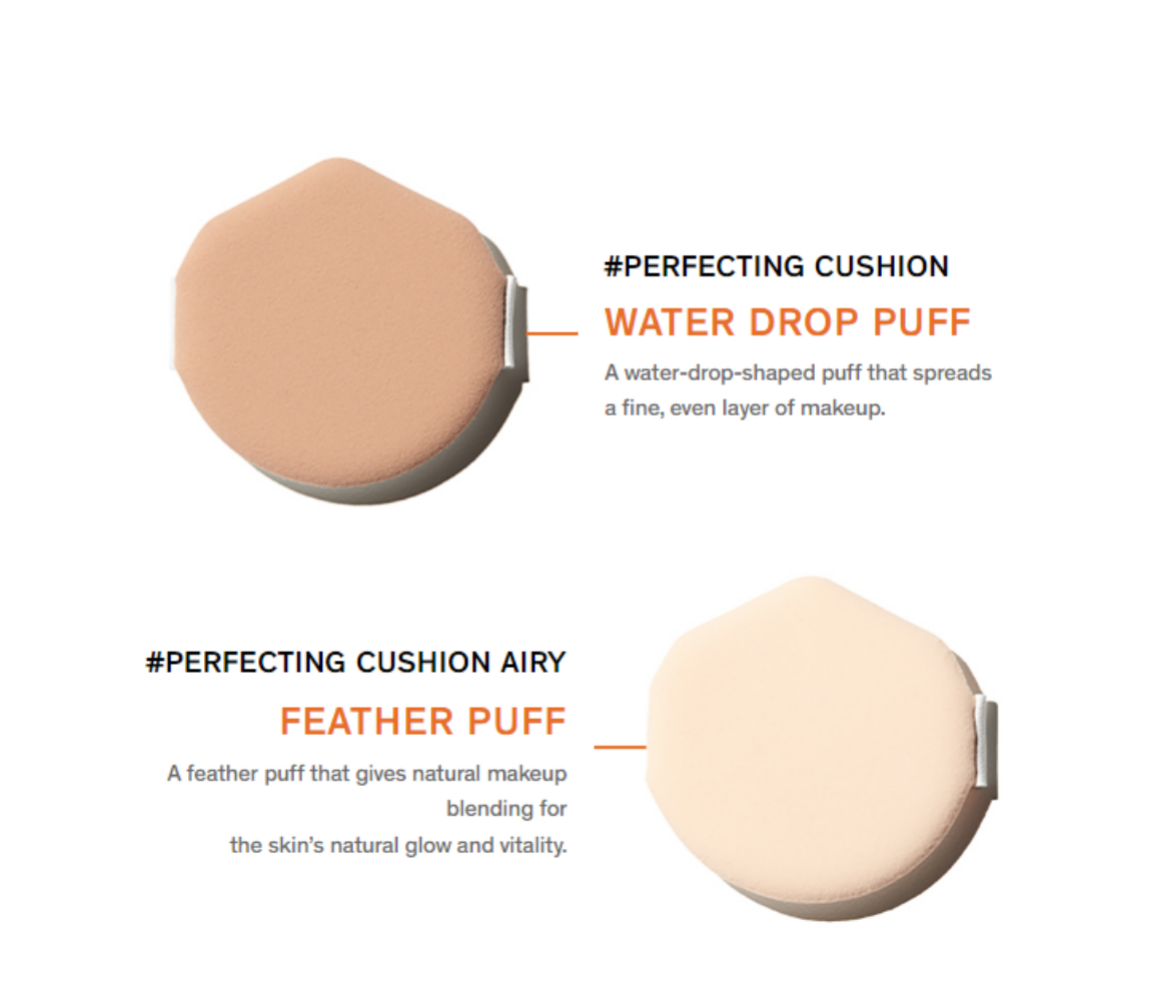 Sulwhasoo New Perfecting Cushion compact powder in 8 colors. Includes 15g x 2 SPF50+/PA+++ (Original + Refill).