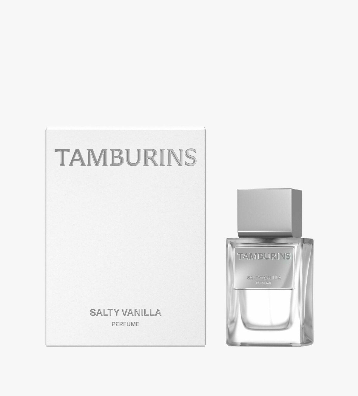 Tamburins perfume, offered in 11ml or 50ml options, showcasing a delightful salty vanilla aroma.