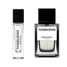 A bottle of TAMBURINS men's cologne and perfume, labeled as TAMBURINS Perfume #BERGA SANDAL 11ml / 50ml.