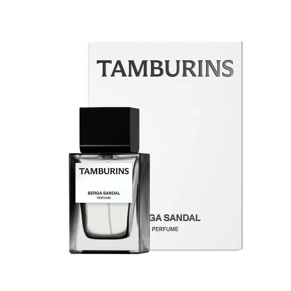 TAMBURINS eau de toilette in a 50ml bottle by tamburns, featuring the fragrance #BERGA SANDAL