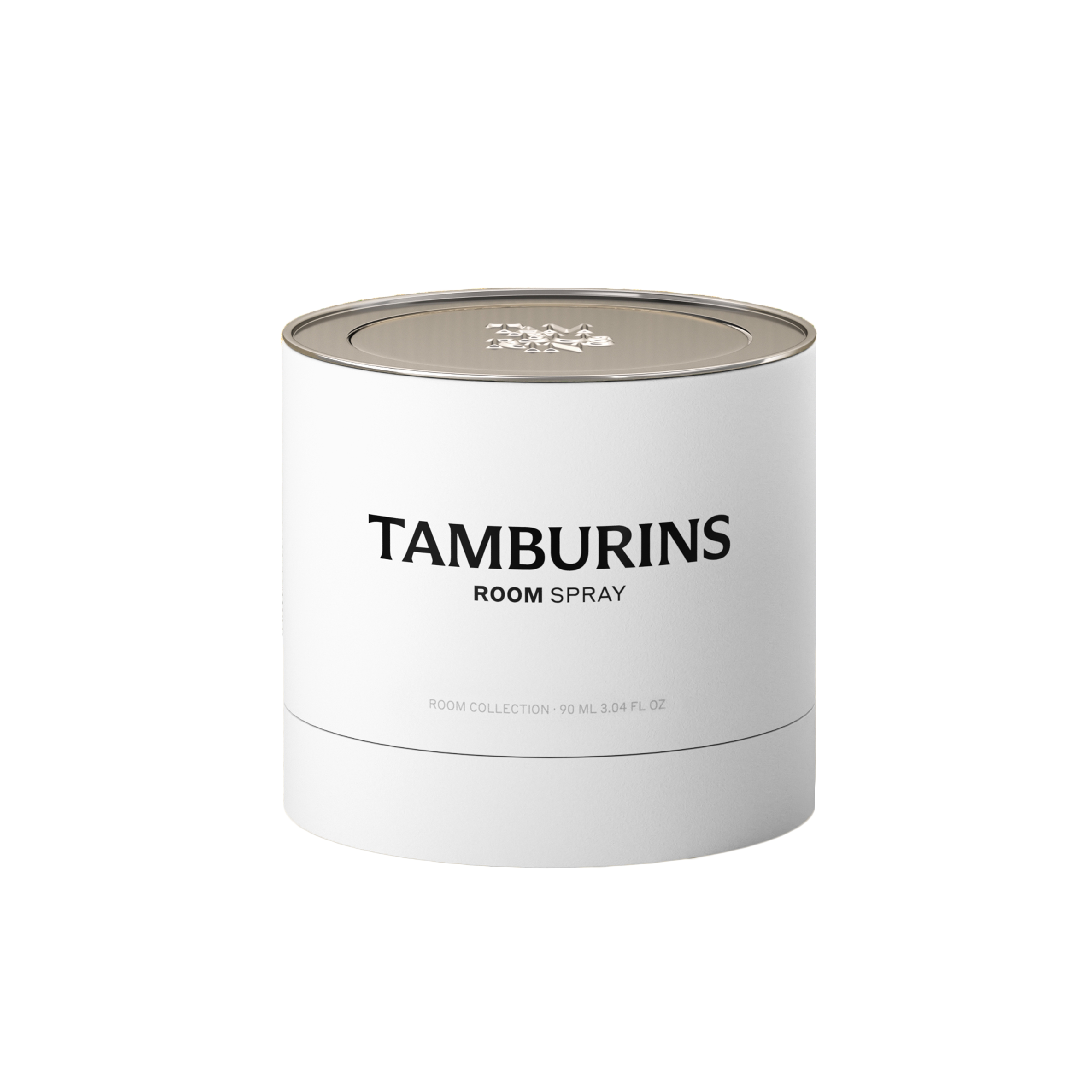 Elegant TAMBURINS eau de parfum bottle with 'TAMBURINS Room Spray 90ml' on label.