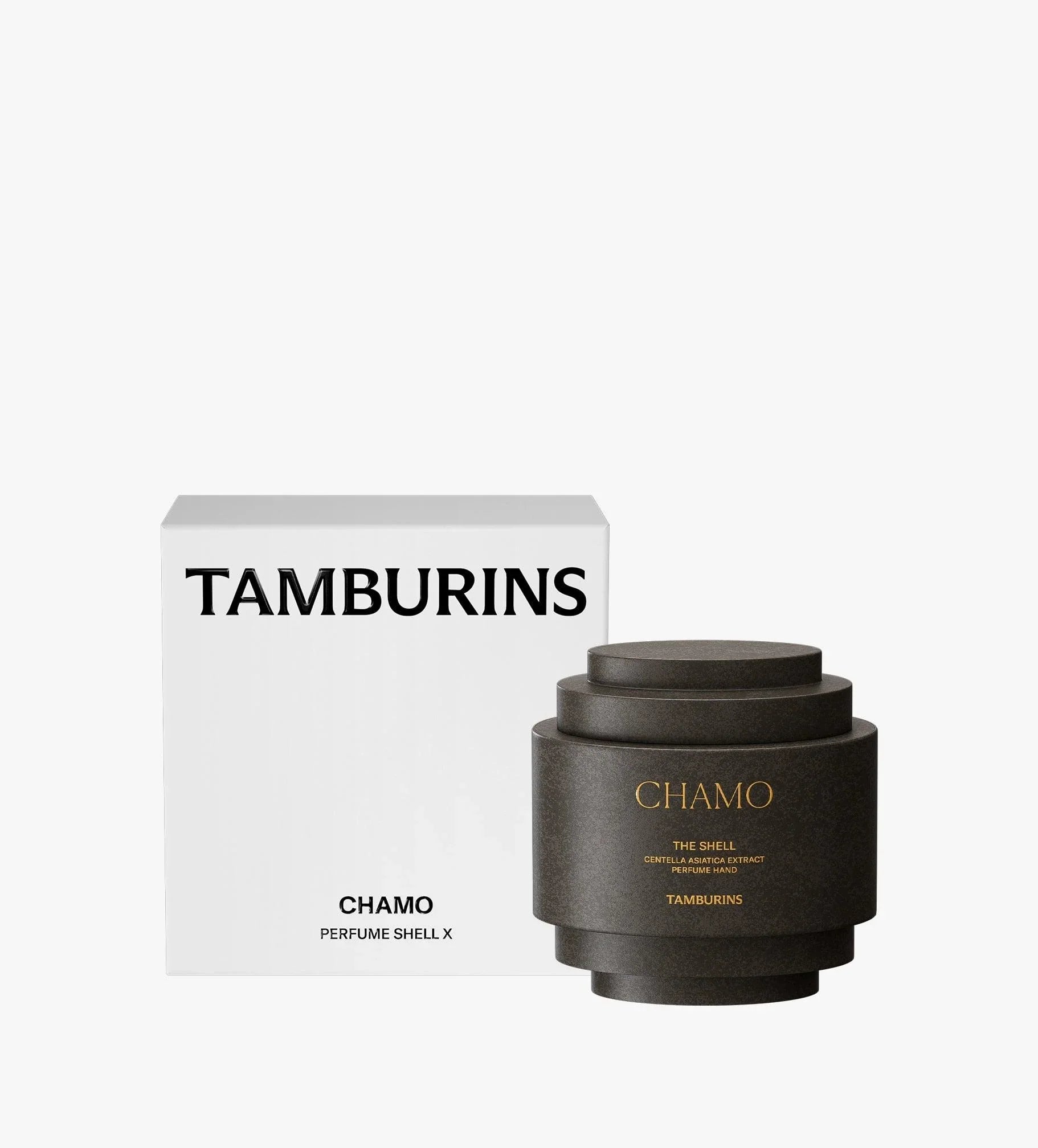 TAMBURINS PERFUME SHELL X CHAMO 30ml - Housed in a unique and stylish shell-shaped bottle, this perfume blends carefully selected notes to create a distinctive and memorable scent.