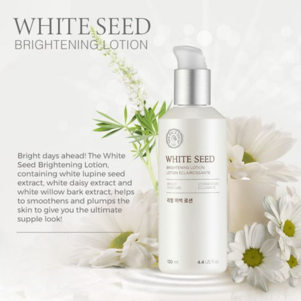 Contains white seed complex to help brighten and even out the skin tone.