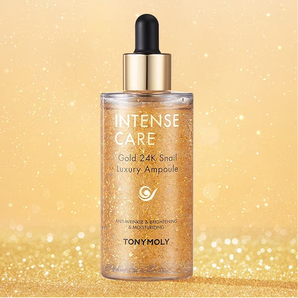 TONYMOLY INTENSE CARE 24K GOLD Snail Luxury Ampoule 100ml | DODOSKIN