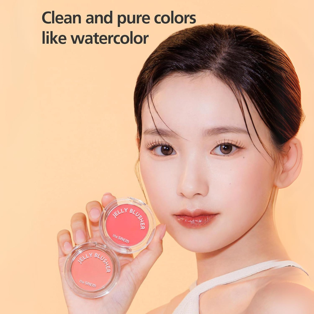 6 shades of The SAEM Jelly Blusher, 4.5g each.