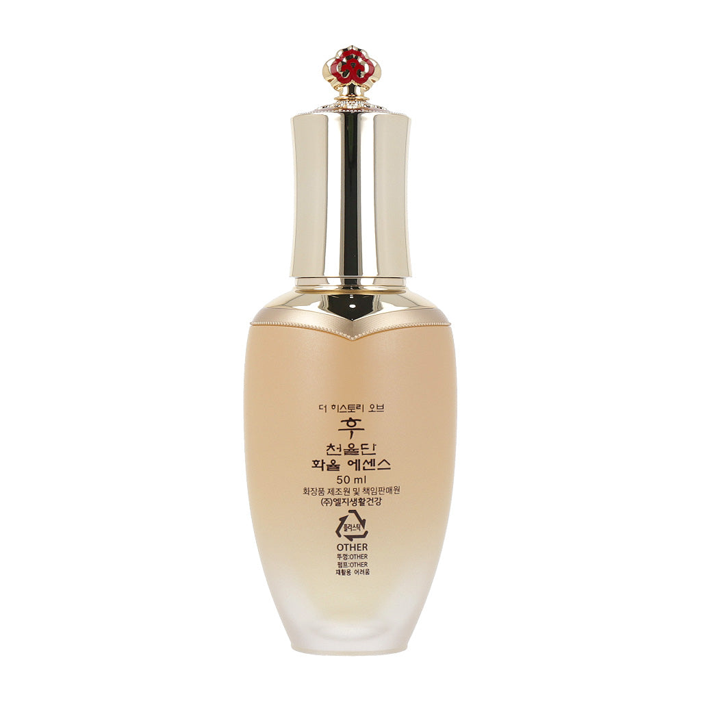 The History of Whoo Cheonyuldan Hwayul Ultimate Regenerating Essence 50ml skincare product.