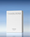 a white box of TAMBURINS THE EGG PERFUME PUMKINI 50ml sitting on top of a table