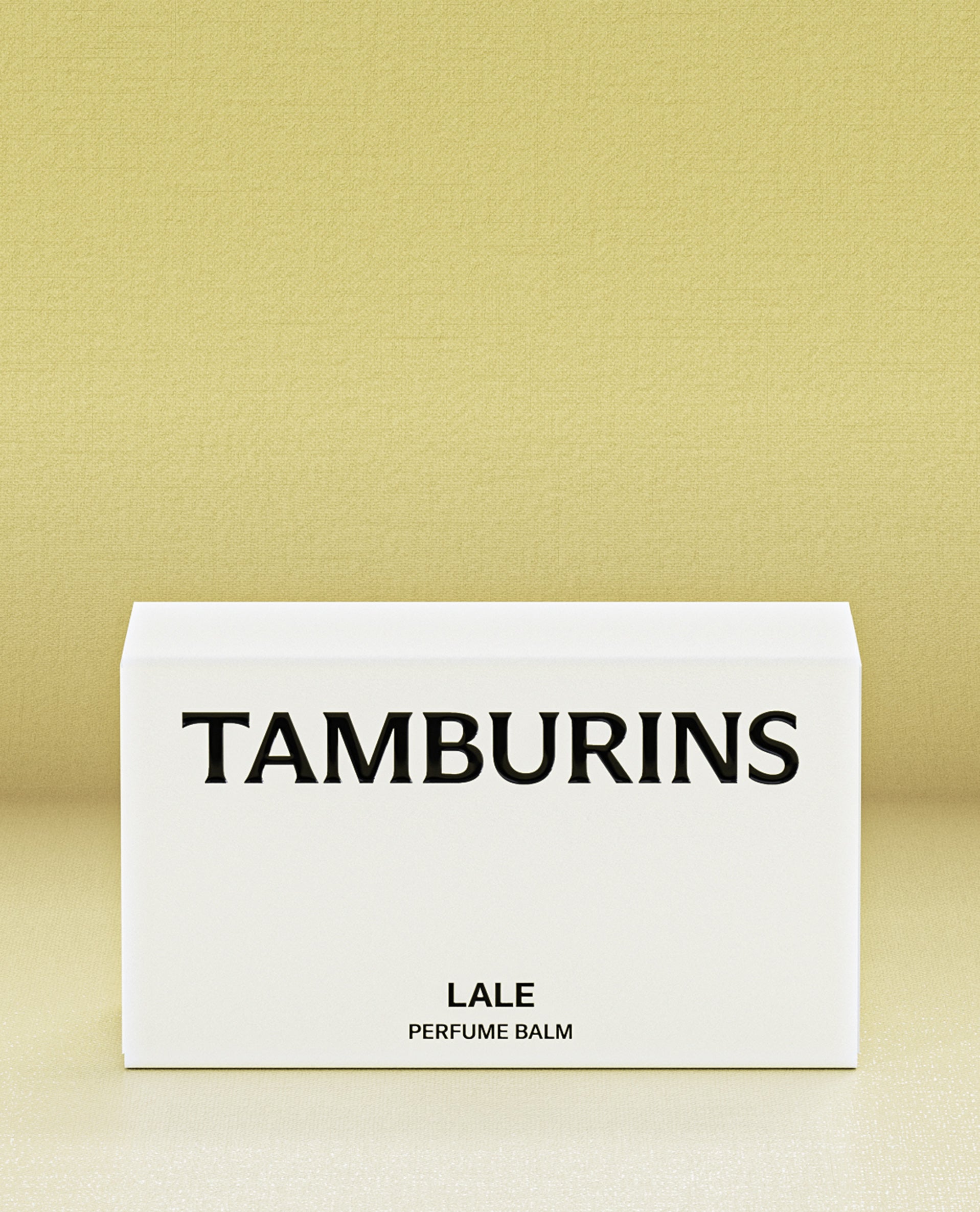 a box of TAMBURINS Perfume Balm LALE 6.5g sitting on top of a table