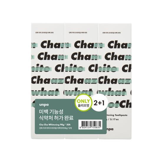 unpa Cha Cha Premium Vivid Whitening Toothpaste 90g 3 Pack