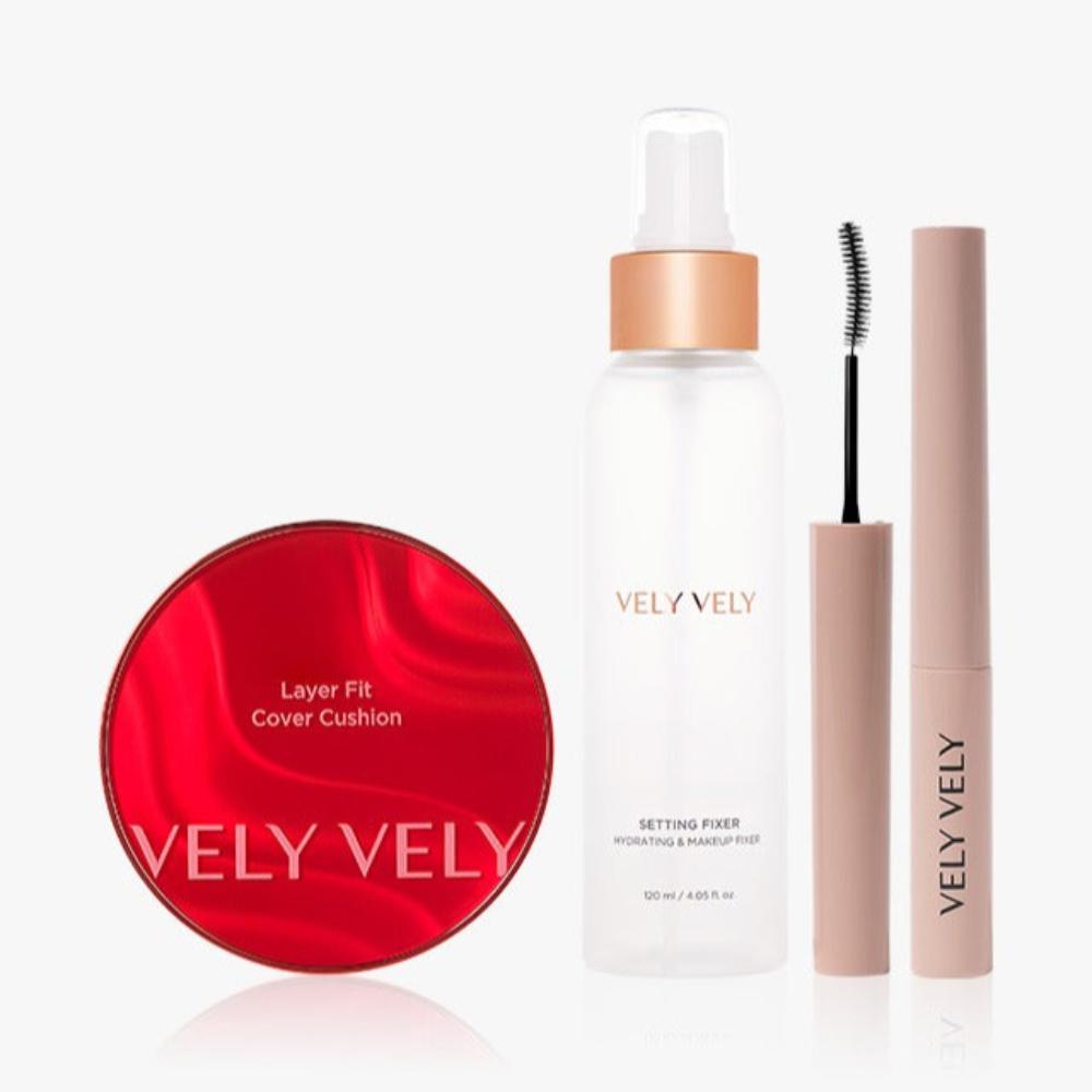 VELY VELY Fitting set (Layer fit cover cushion main product + close-fitting fixer + ultra-slim mascara)