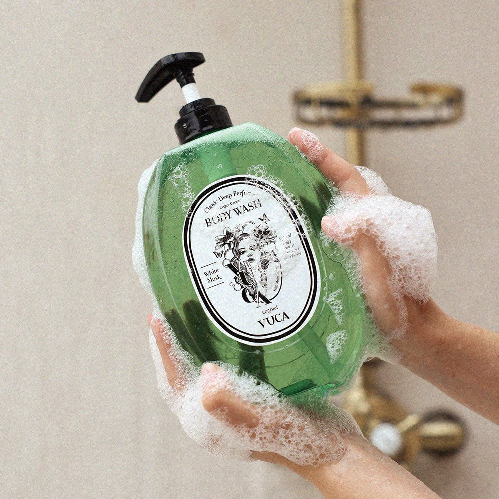 VUCA Classic Deep Perfume Body Wash, 1050ml, presented in a stylish bottle, perfect for a refreshing and fragrant cleanse.