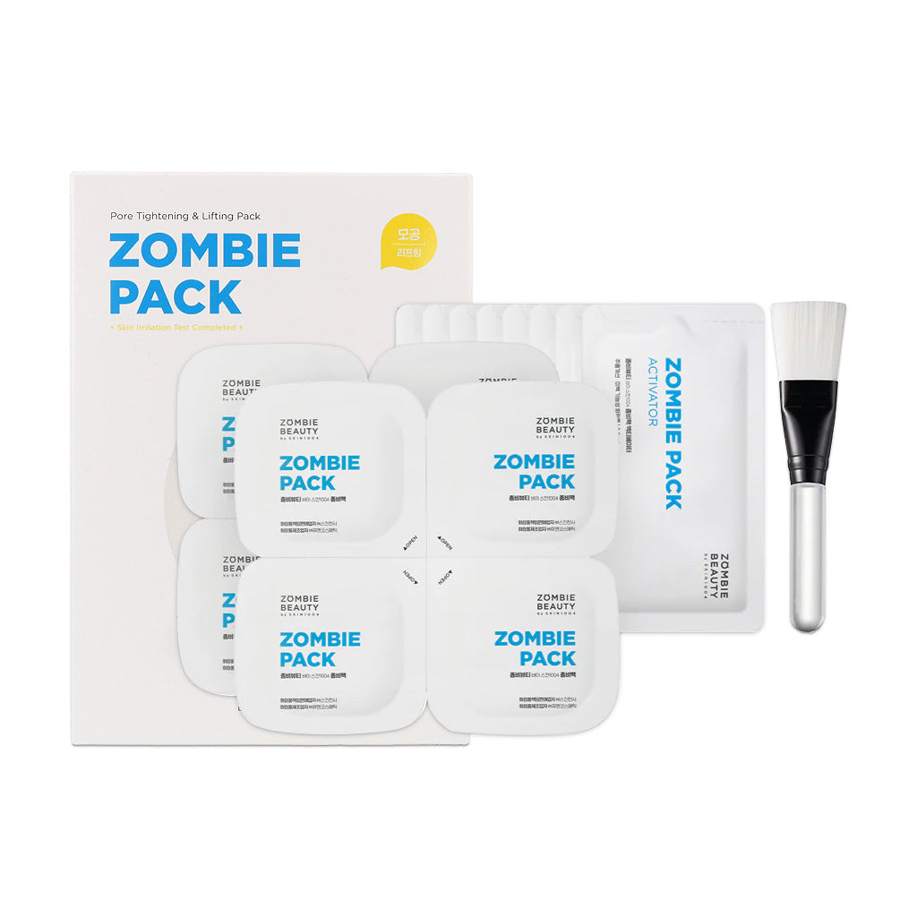 ZOMBIE BEAUTY by SKIN1004 Zombie Pack & Activator Kit is a unique skincare treatment designed to provide deep cleansing, exfoliation, and skin tightening effects, giving the skin a revitalized and youthful appearance. 