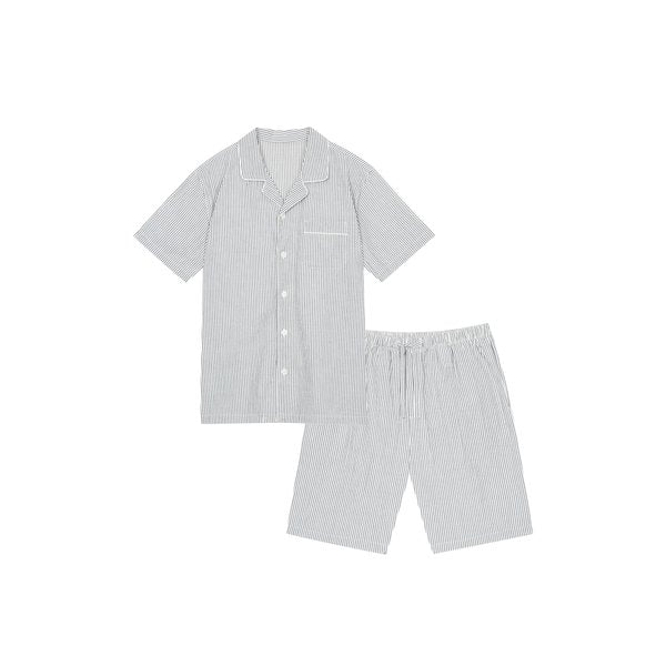 DODO PARTNERS Men's Cotton Seersucker Mid-Length Pajama Set (8 Colors)