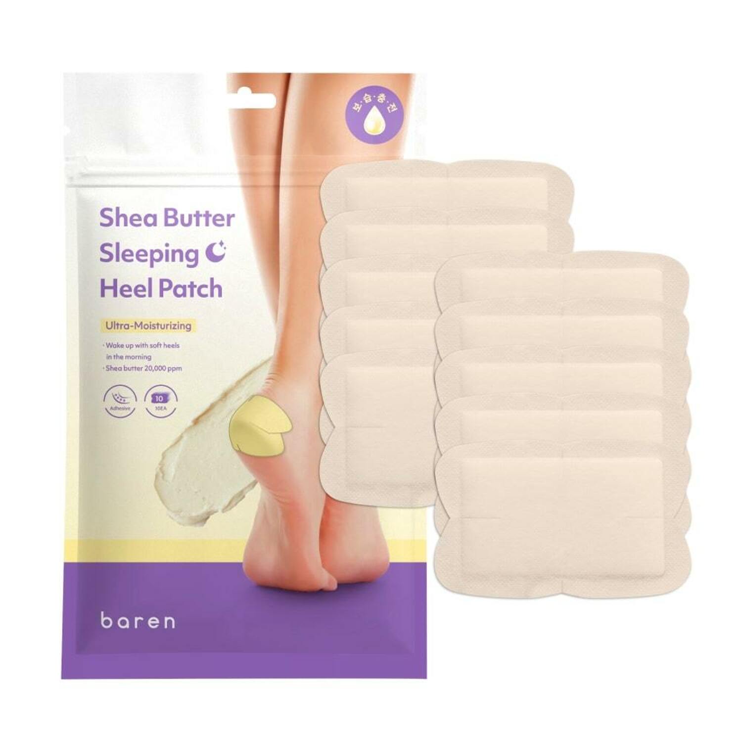 baren Shea Butter Sleeping Heel Patch 0.5g * 10ea