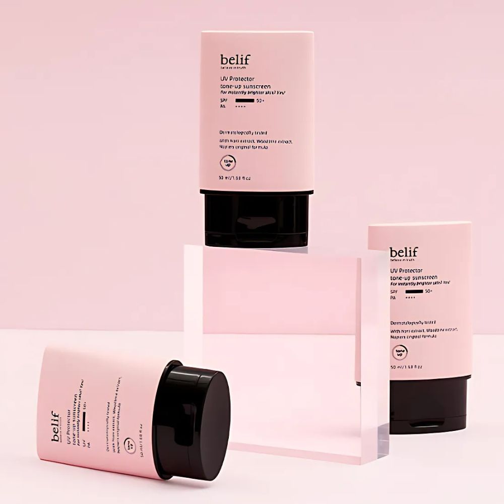 The belif UV Protector Tone-Up Sunscreen (50ml) is a multifunctional sunscreen that offers strong UV protection while brightening and enhancing your skin’s natural tone. 