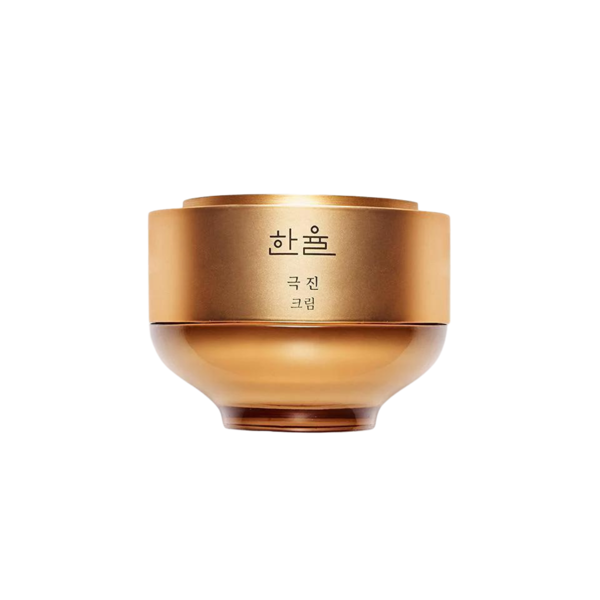 A 50ml jar of Hanyul Geuk Jin Cream by The Face Shop, a luxurious golden cream for radiant skin.