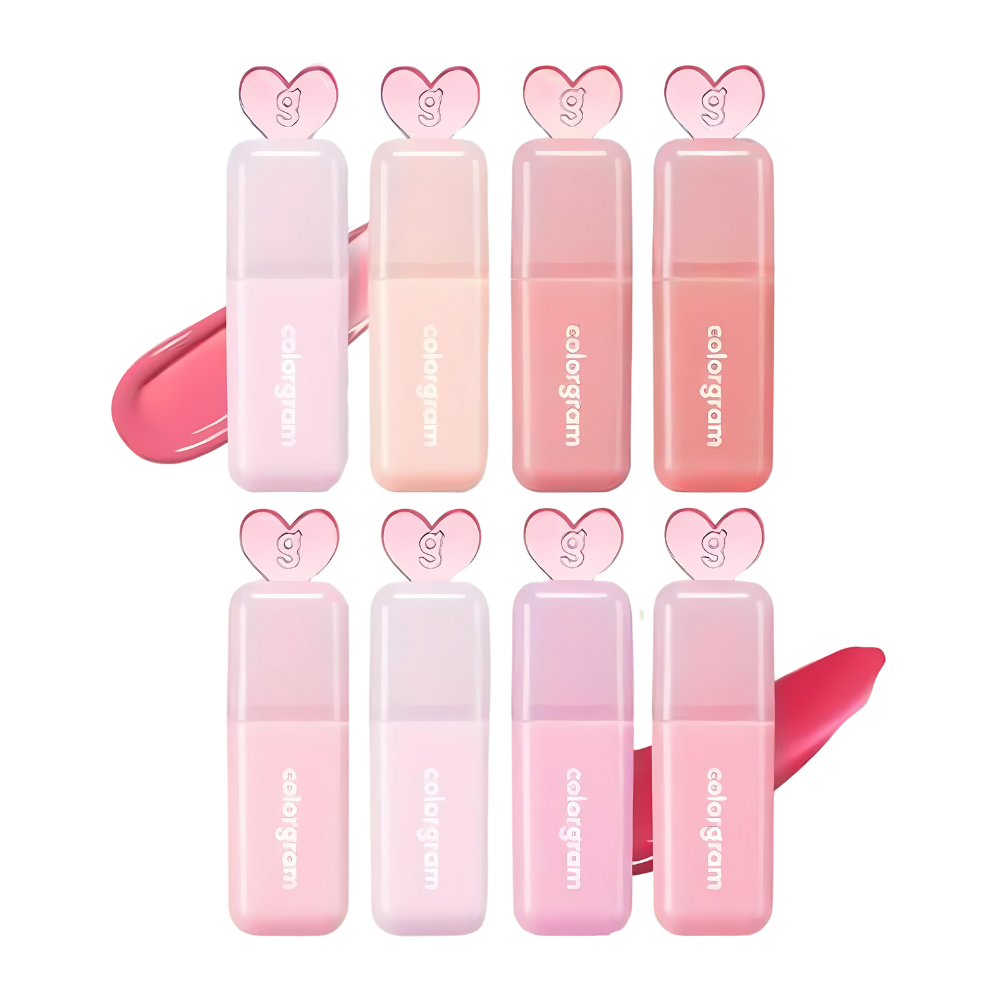 uicy Drop Tint 4g by Colorgram, showcasing a vibrant color palette for a refreshing lip tint experience.