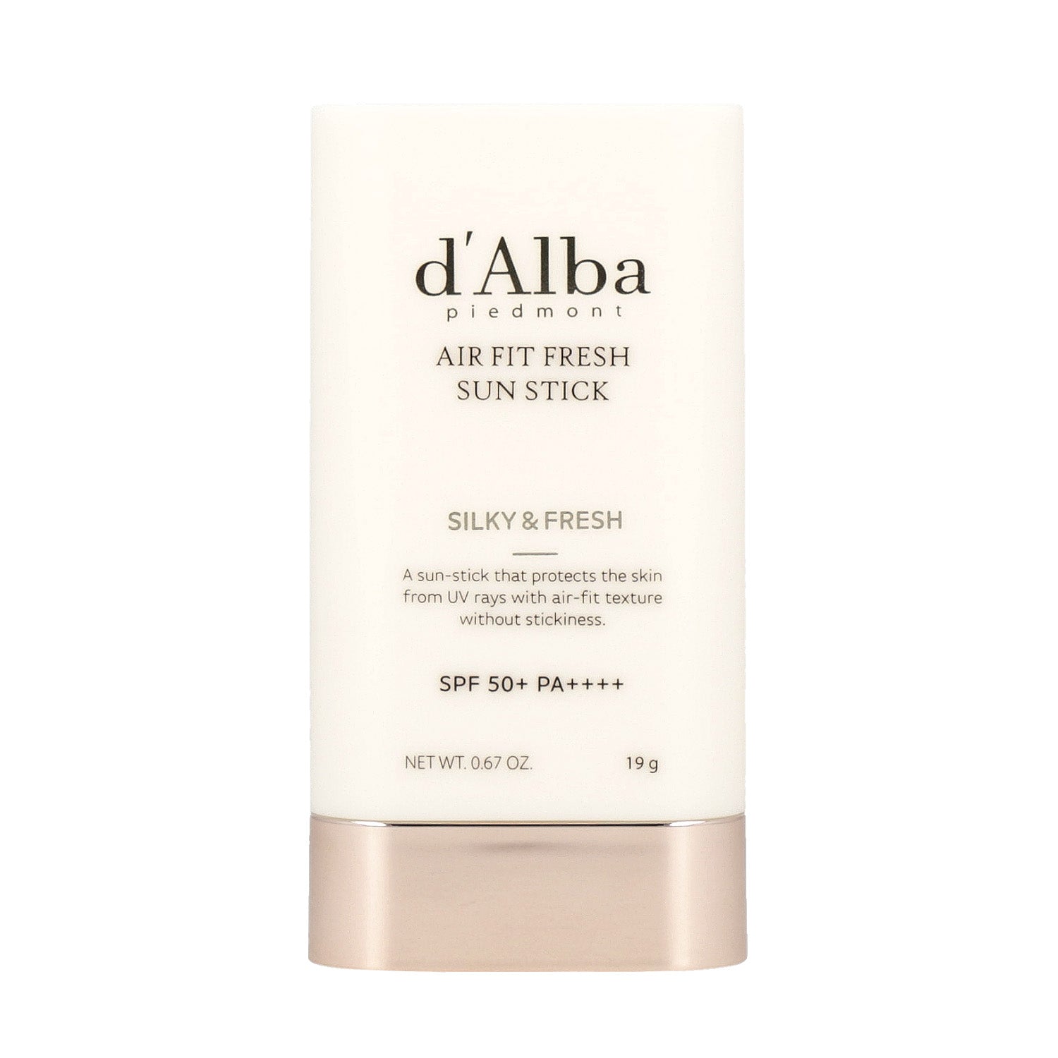 A 19g SPF50+ PA++++ d'Alba Air Fit Fresh Sun Stick anti-fresh moisturizer.