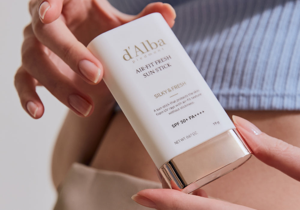 Image of d'Alba Air Fit Fresh Sun Stick 19g SPF50+ PA++++, a convenient and effective way to shield your skin from the sun.