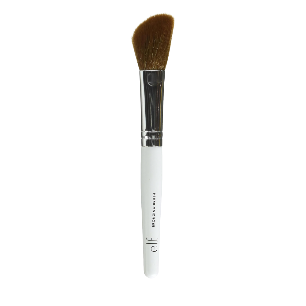A sleek e.l.f Bronzing Brush with soft bristles, designed for even application of bronzer on the face and body.