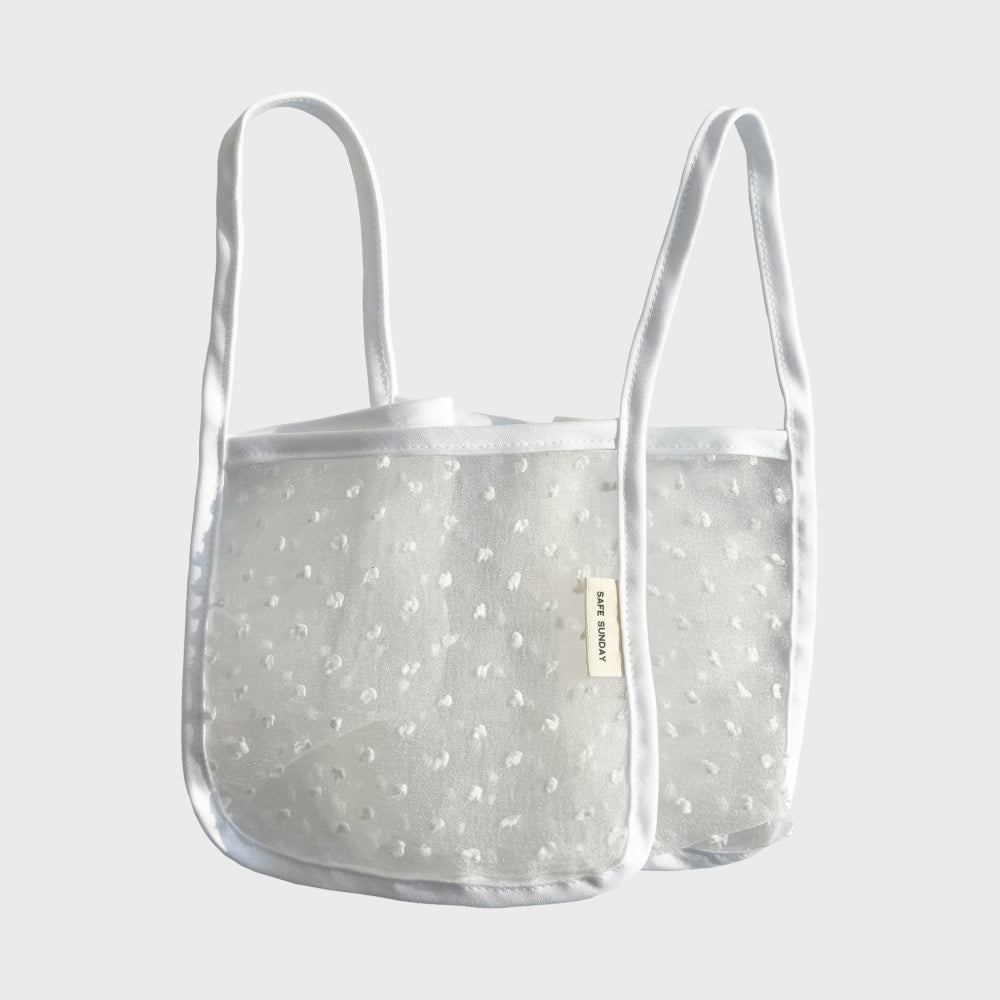 Summer Strap Mini Bag (White Chiffon Dot)