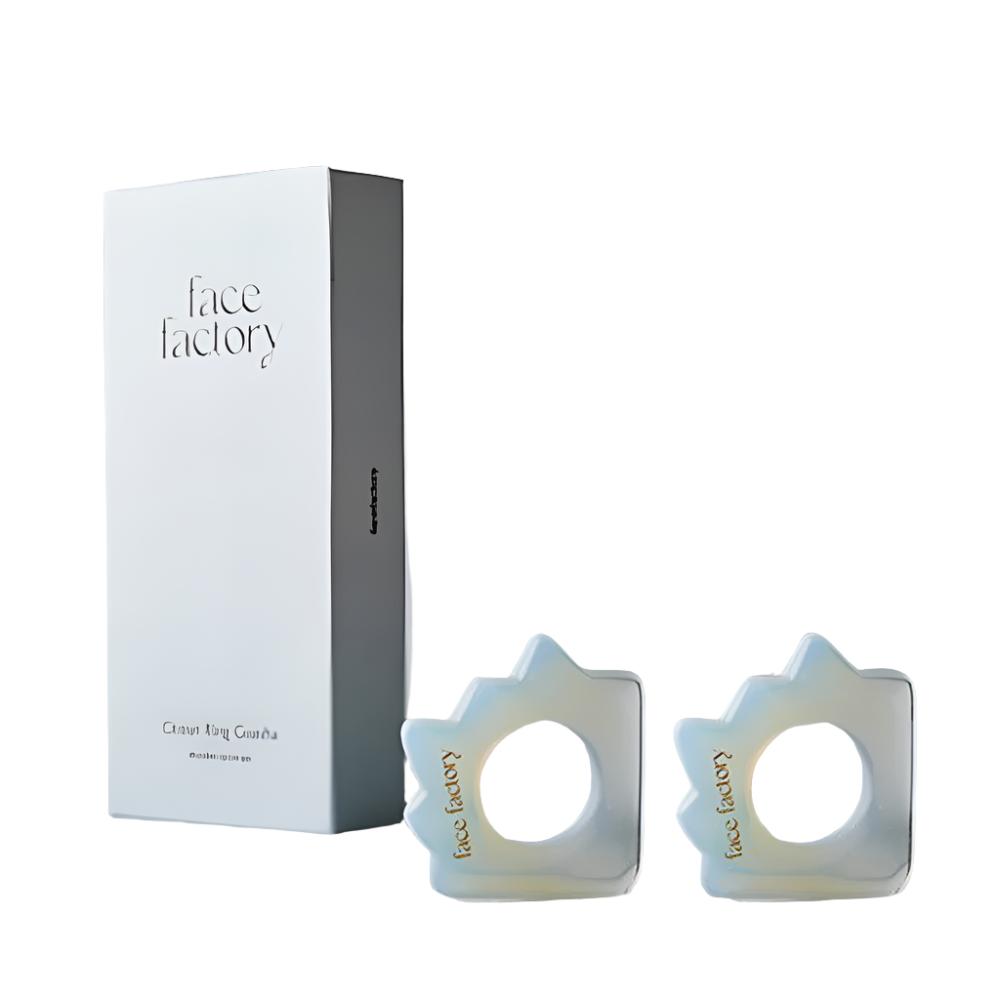 The face factory Ocean Ring Guasha is a skincare tool designed to enhance facial massage and promote circulation.