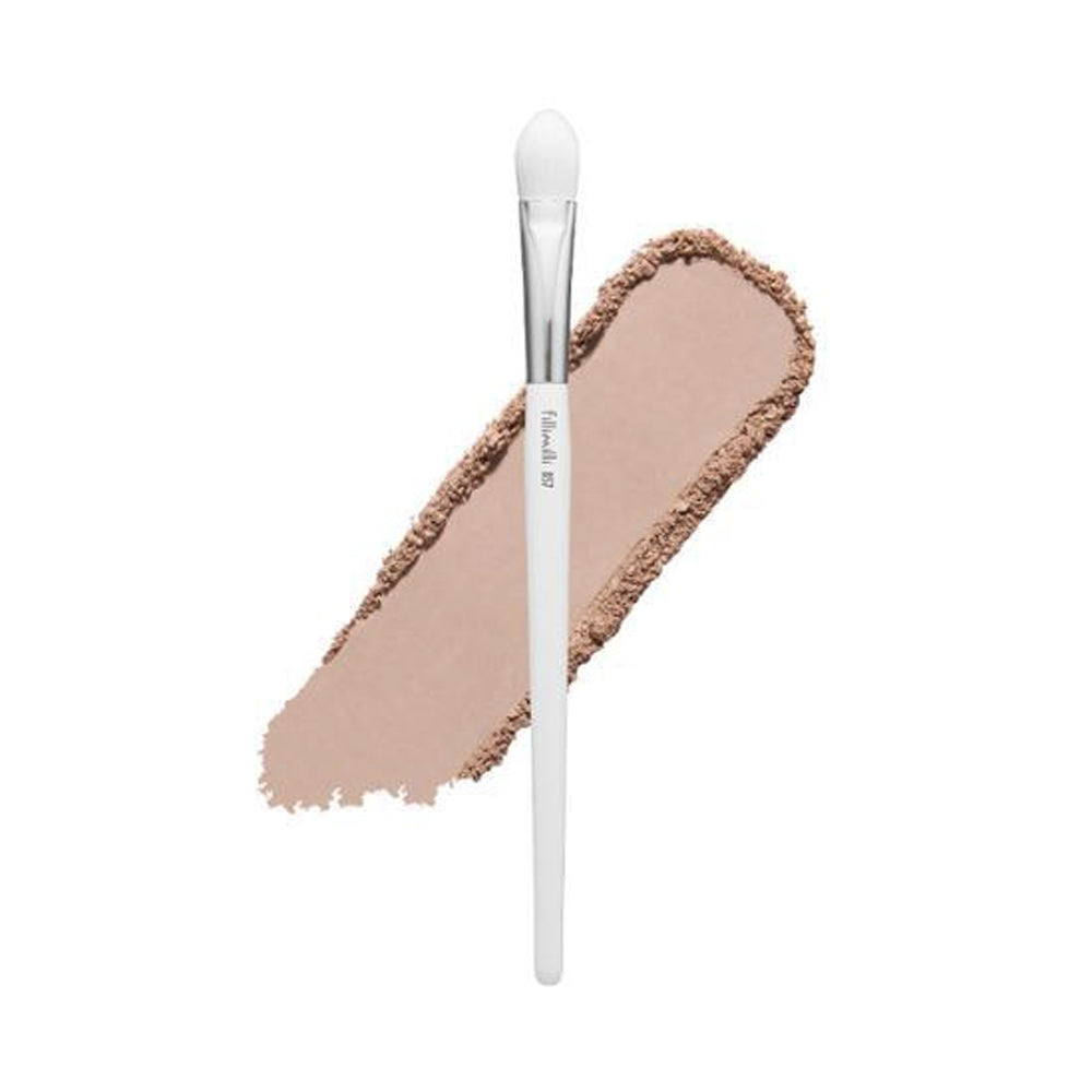 The brush's shape makes it ideal for applying and blending eyeshadows in the crease, outer corners, and along the lash line