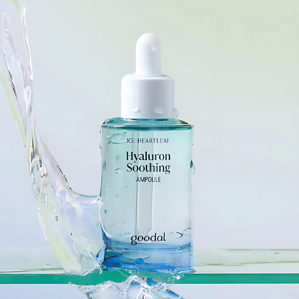 Goodal Heartleaf Hyaluron Soothing Ampoule 50ml, a soothing skincare product that hydrates and calms the skin for enhanced radiance.