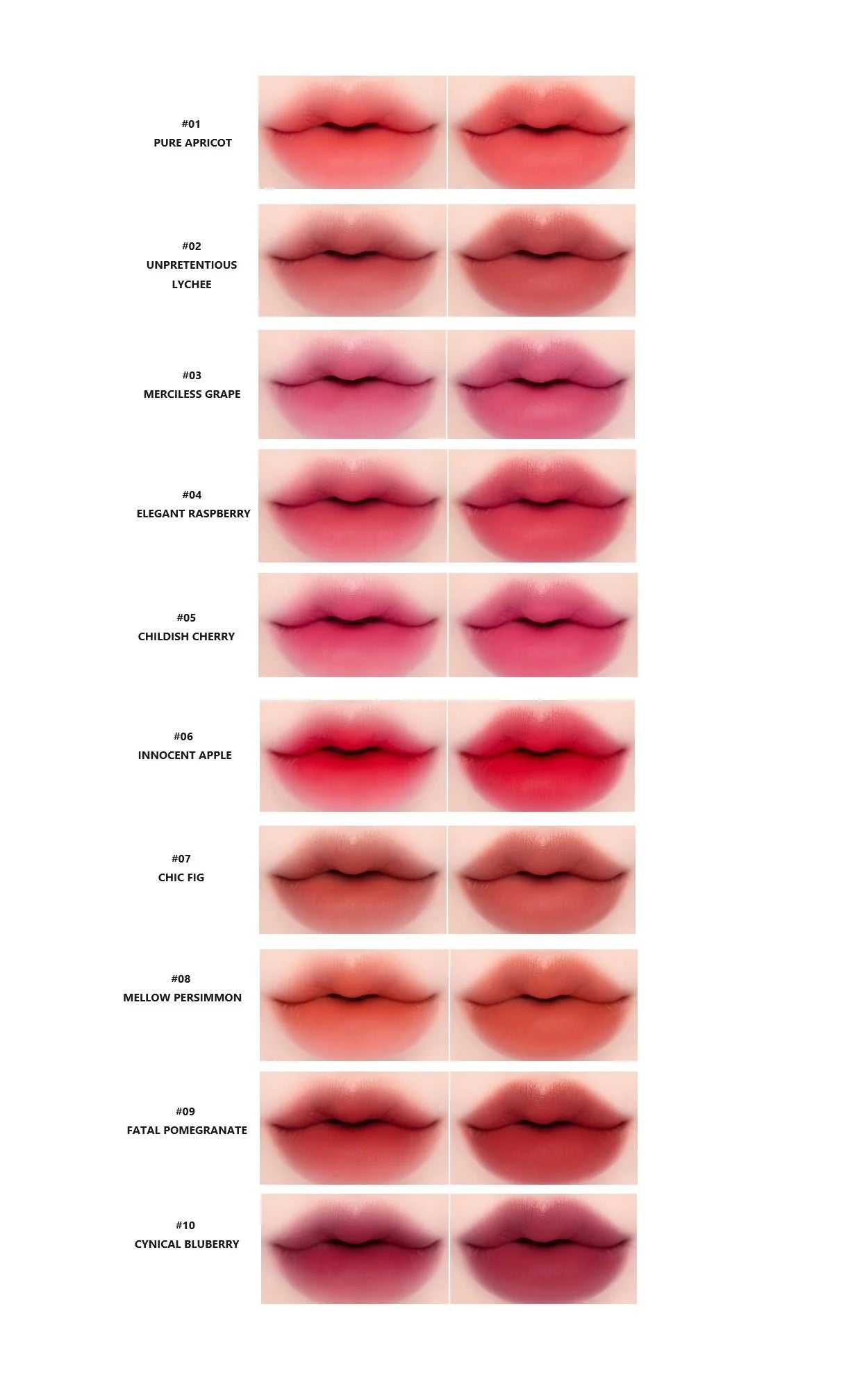 Lilybyred Mood Liar Velvet Tint 4.2g (10 Colors)