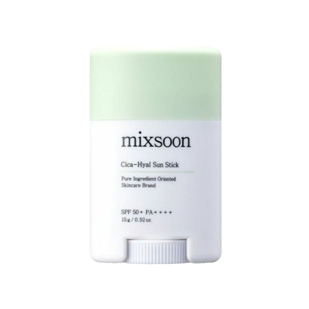 The mixsoon Cica-Hyal Sun Stick 15g is a portable and convenient sun protection product that combines the soothing benefits of Centella Asiatica (Cica) with the hydrating properties of hyaluronic acid.