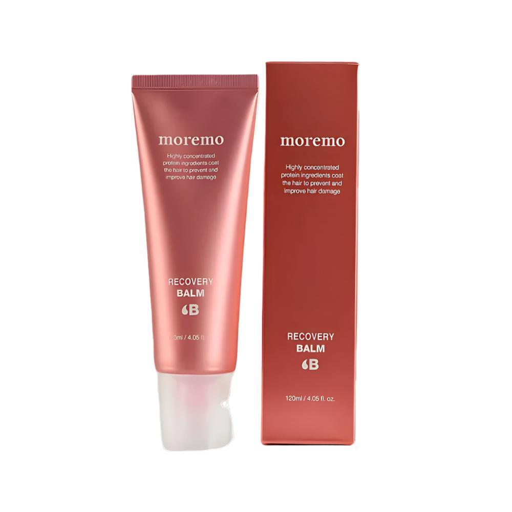 moremo Recovery Balm B 120ml is a nourishing and restorative hair treatment designed to repair damaged hair.