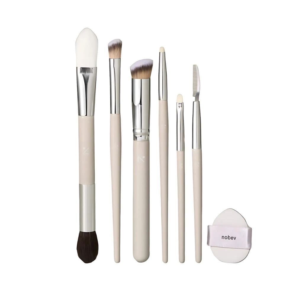 nobev Detail Brush Set of 6 is a premium collection designed for precision and versatility in makeup application. This set includes six carefully crafted brushes, each tailored for specific tasks, ensuring you have the right tool for every detail of your makeup routine.