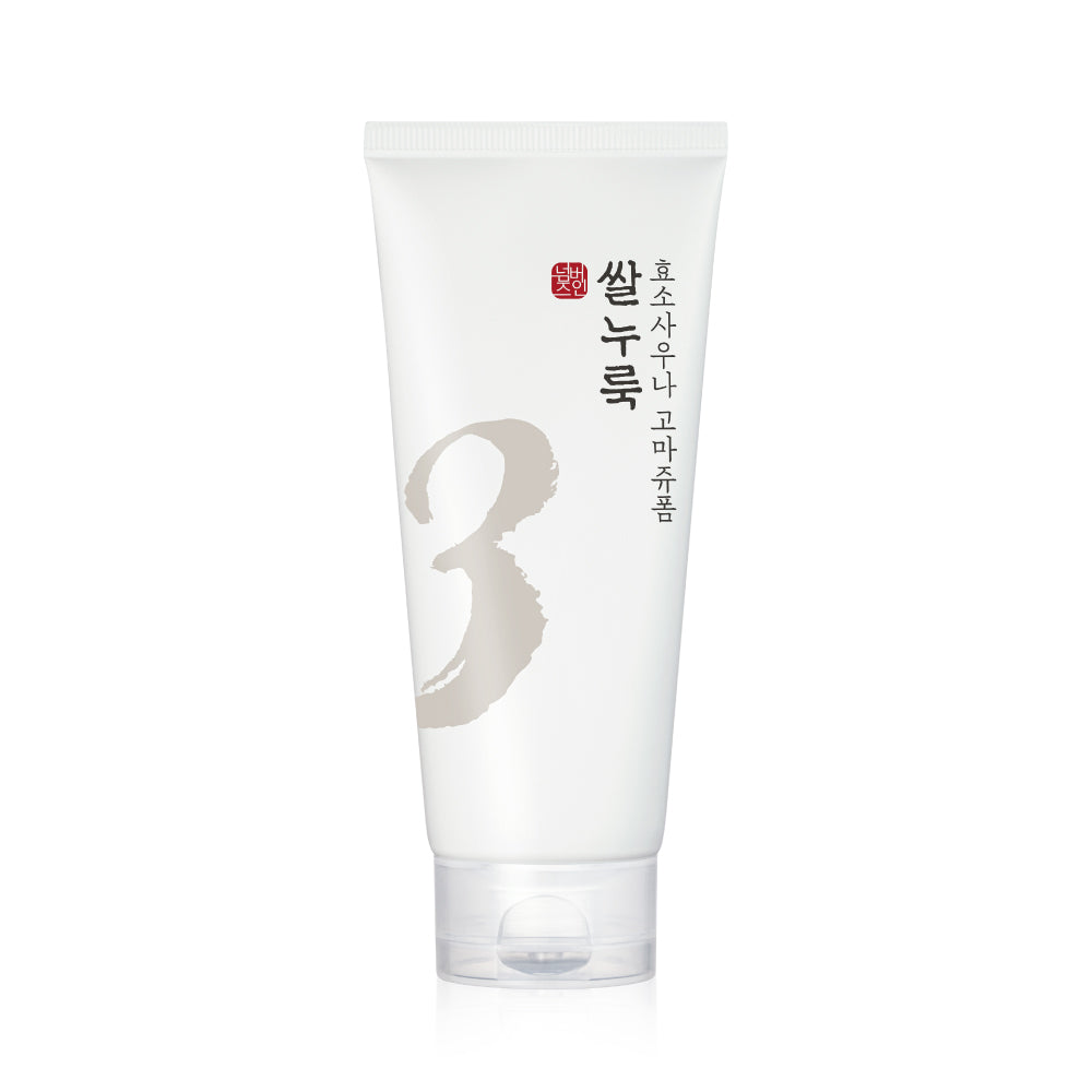Numbuzin No.3 Rice Enzyme Cleansing Foam 170ml bottle, designed for skin softening and cleansing.