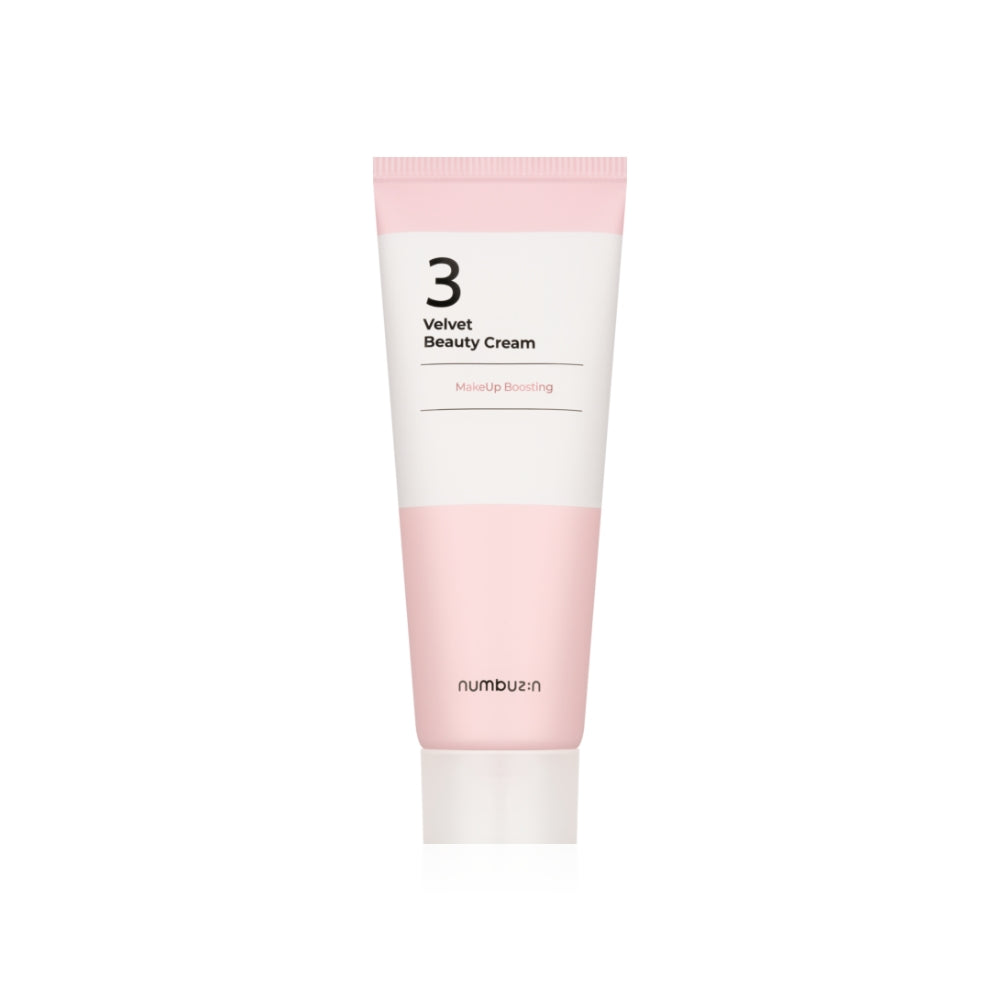 Image of numbuzin No.3 Velvet Beauty Cream 60ml, featuring a sleek tube with a soft, velvety appearance.