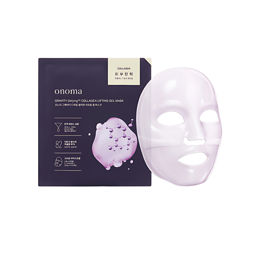 Onoma Gravity Defying Collagen Lifting Gel Mask Set (4+1) - Anti-aging skincare treatment for youthful, firm skin.