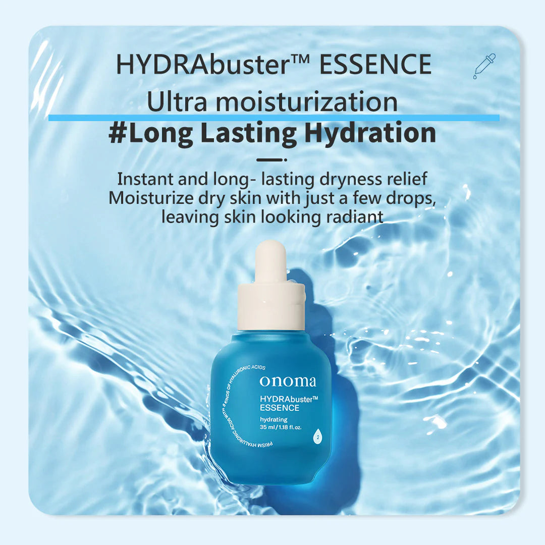 Onoma HYDRAbuster™ Essence 35ml: Stay hydrated with this 35ml essence from Onoma for glowing skin.