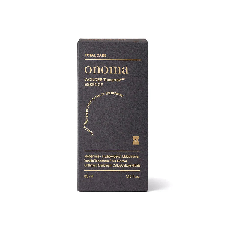 Onoma WONDER Tomorrow™ Essence 35ml bottle featuring a modern and elegant design, symbolizing a new beginning for your skincare routine.