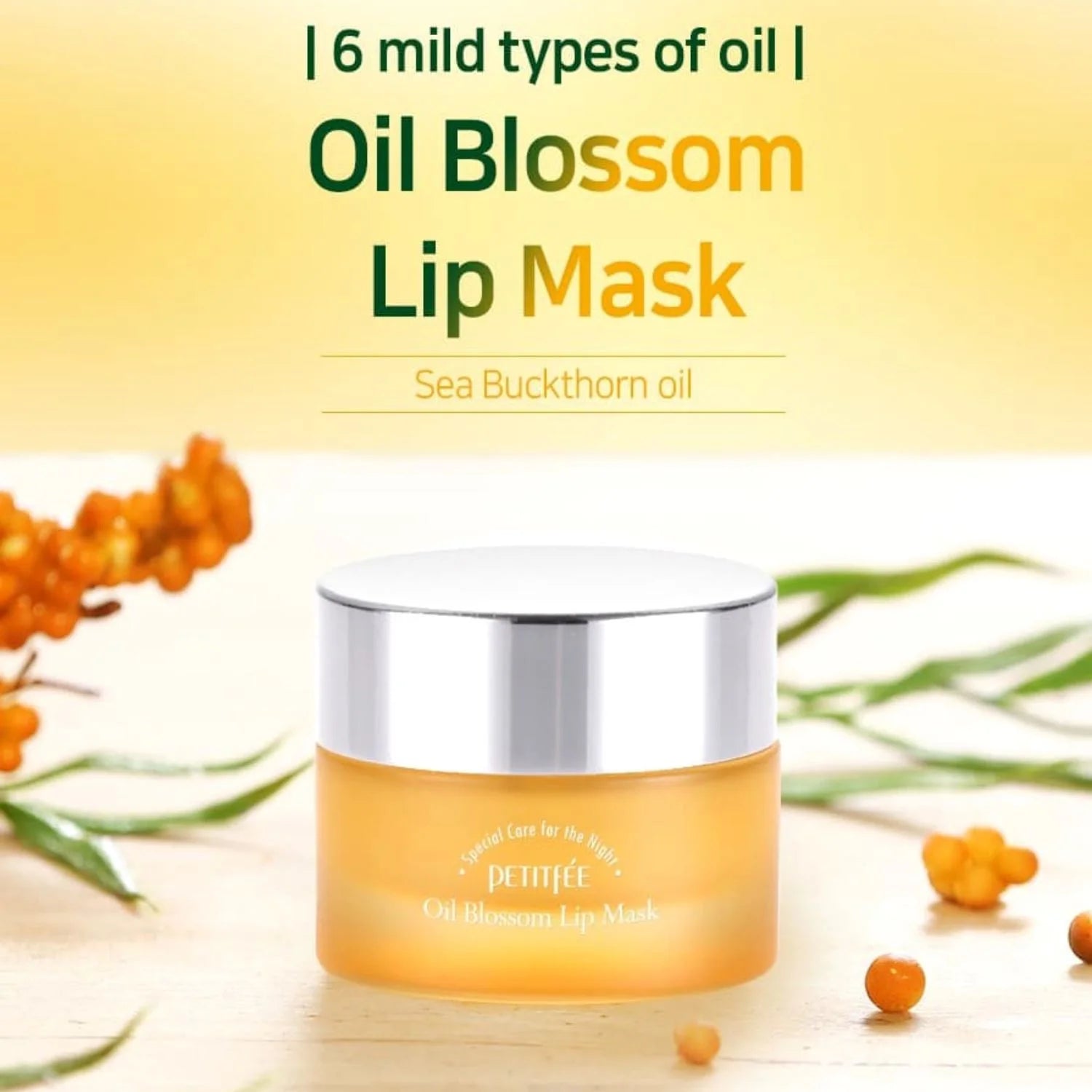 Petitfee Oil Blossom Lip Mask Sea Buckthorn Oil 15g - DODOSKIN