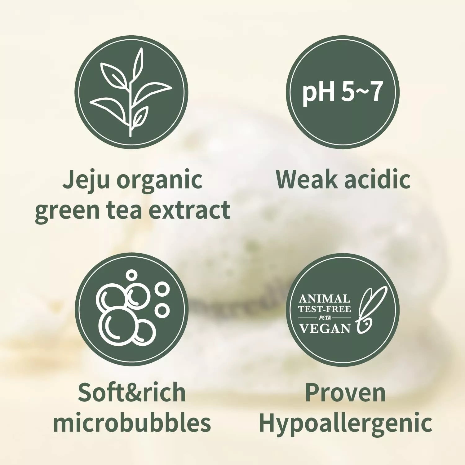 Ongredients Jeju Green Tea Cleansing Ball 110g - DODOSKIN
