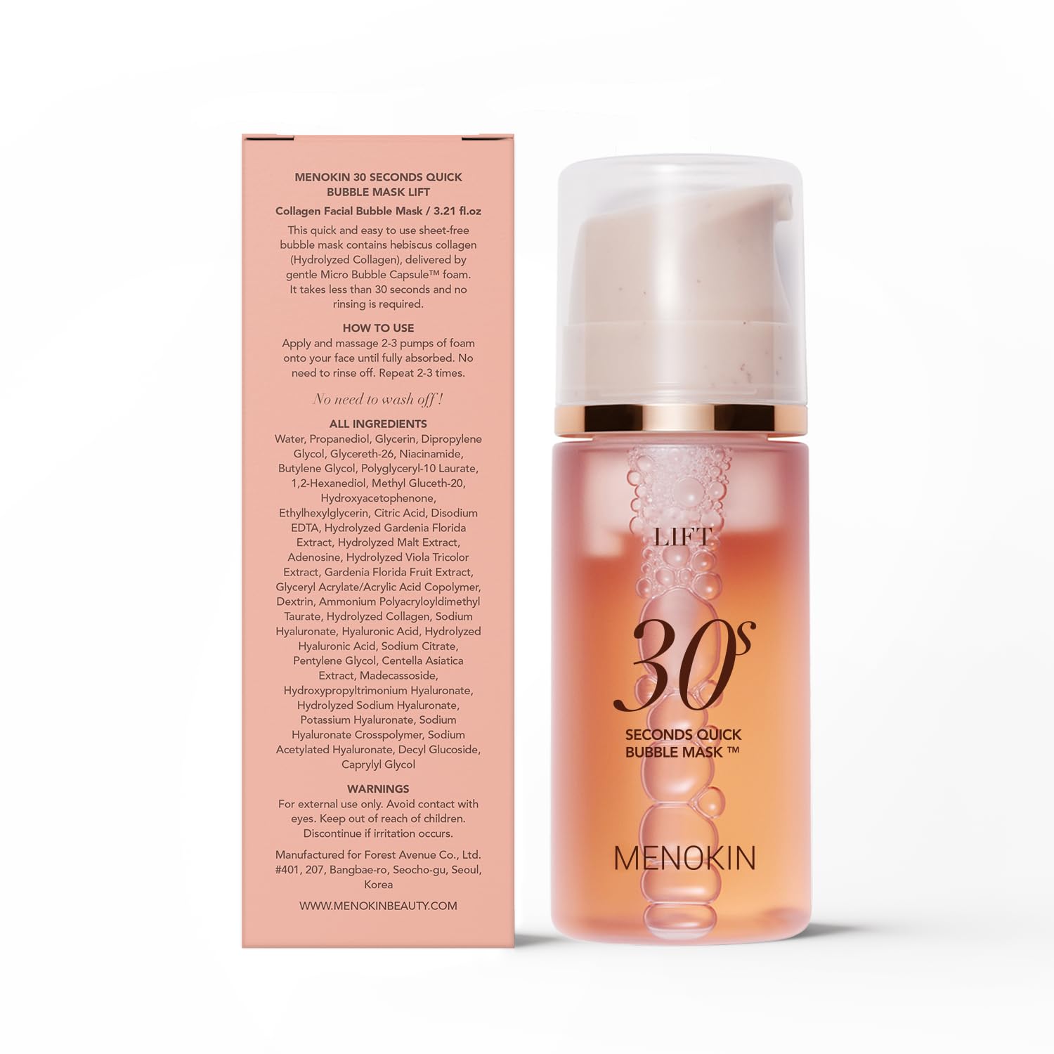 MENOKIN 30 Seconds Quick Bubble Mask 95ml